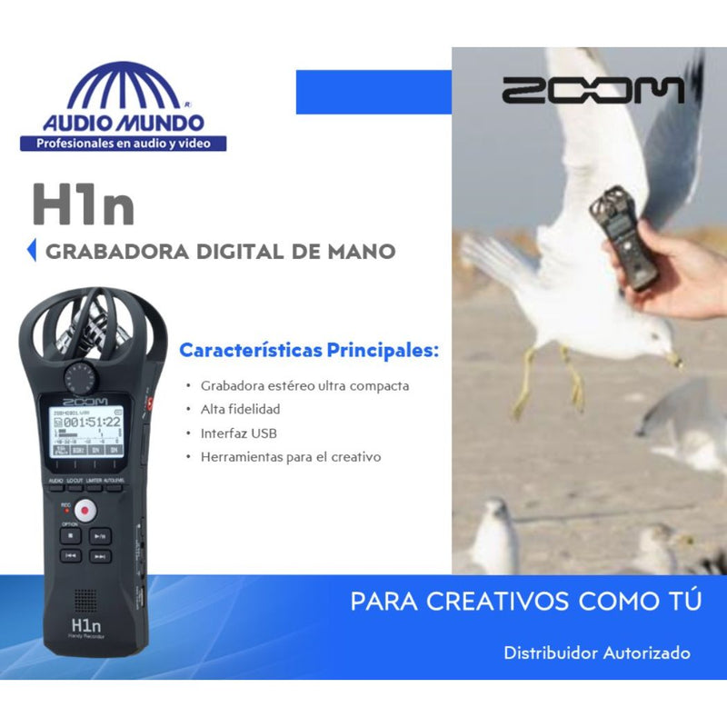 Grabadora Portátil ZOOM H1N Estéreo/Hasta 32G por micro SD