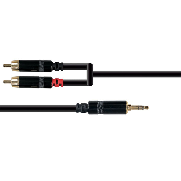 Cable Plug 3.5 Estéreo a 2 RCA XSS RH-EY001 1.5M Negro 1.5M