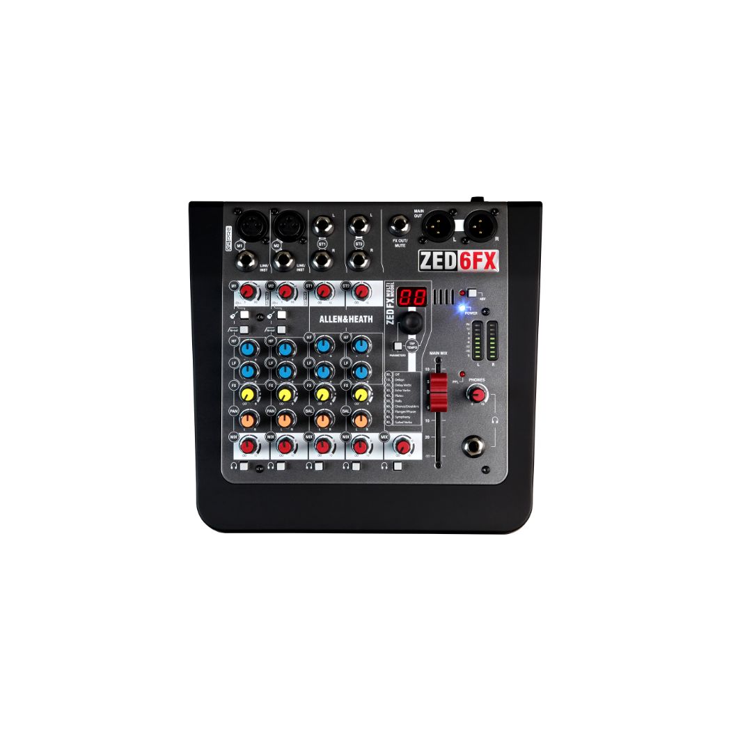Mezcladora Analógica ALLEN&HEATH ZED-6FX Negro Compacto 6 Entradas con