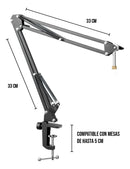 Micrófono A6T FIFINE USB Condensador RGB con Brazo para Podcast y Gaming PC