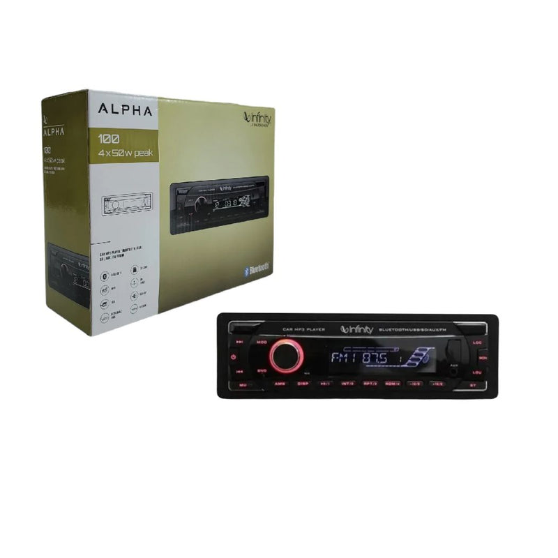 Autoestéreo INFINITY ALPHA 100 4X50W (máx) Bluetooth USB SD