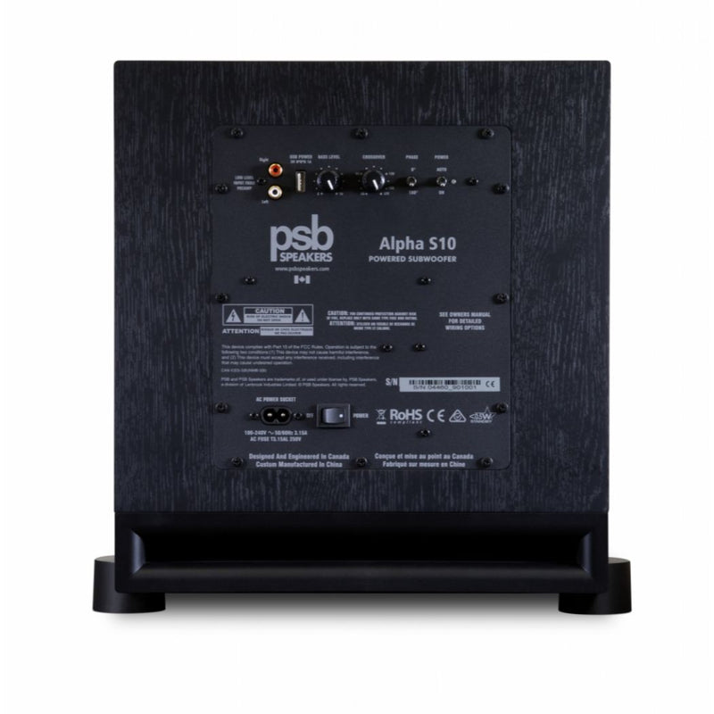 Subwoofer Activo PSB Alpha S10 Negro 10" 150 W