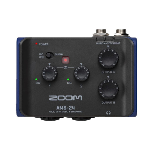 Interfaz de Audio ZOOM AMS-24  2 Entradas y 4 Entradas, Monitoreo para Grabación y Transmisión