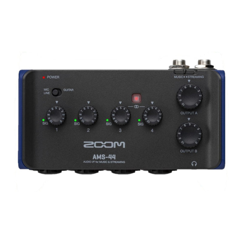 Interfaz de Audio ZOOM AMS-44  4 Entradas y 4 Salidas, Loopback, Monitoreo directo, Alimentación por camión