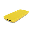 Batería portátil Philips DLP9902NY de 10,000 mAh en color amarillo con doble salida USB y diseño compacto para carga rápida.