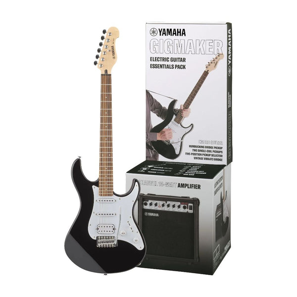 Kit YAMAHA EG112GPIIBL Guitarra 6 Amplificador 6" 15W Blanco con negro
