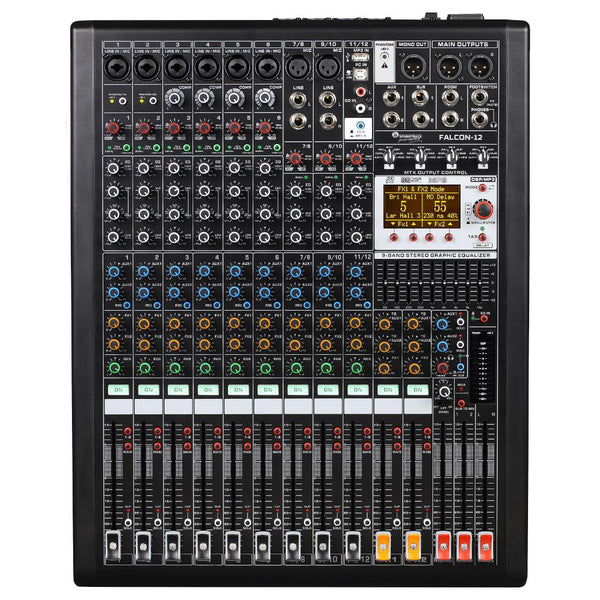 Mezcladora Pasiva FALCON-12 SOUNDTRACK USB Bluetooth 12 Ch EFX