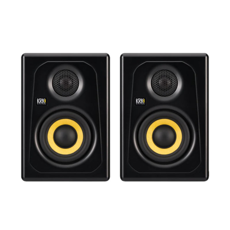 Par de Monitores de Estudio KRK K3-NA 3.5" 65W Entrada total TRS 1/4" RCA