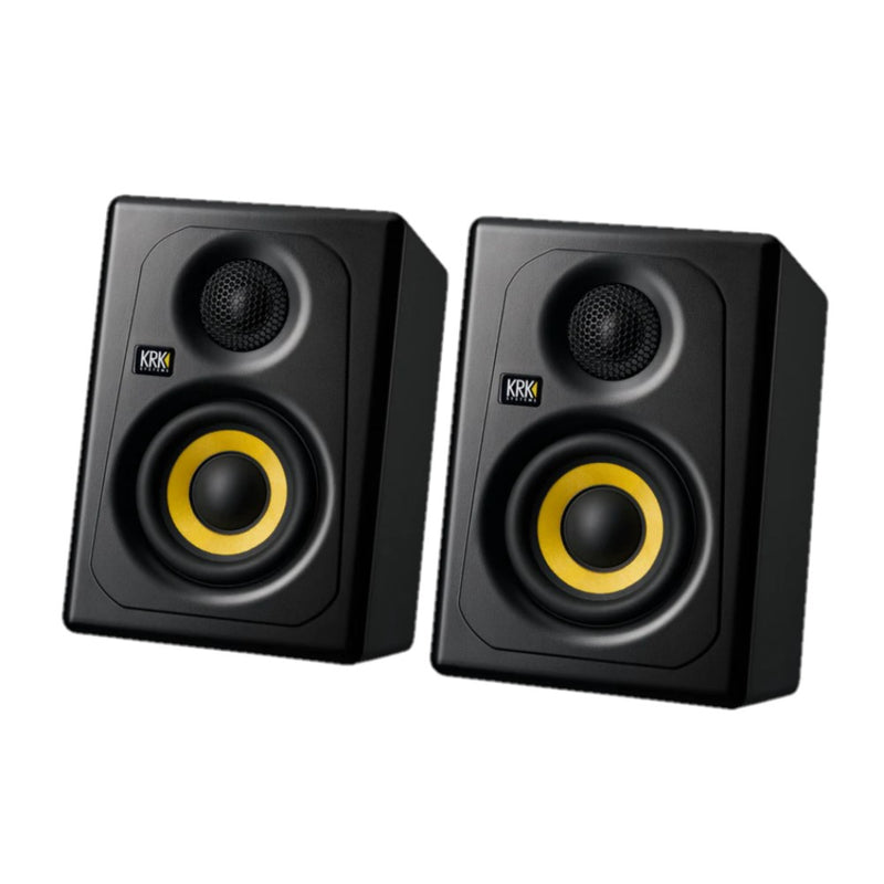 Par de Monitores de Estudio KRK K3-NA 3.5" 65W Entrada total TRS 1/4" RCA