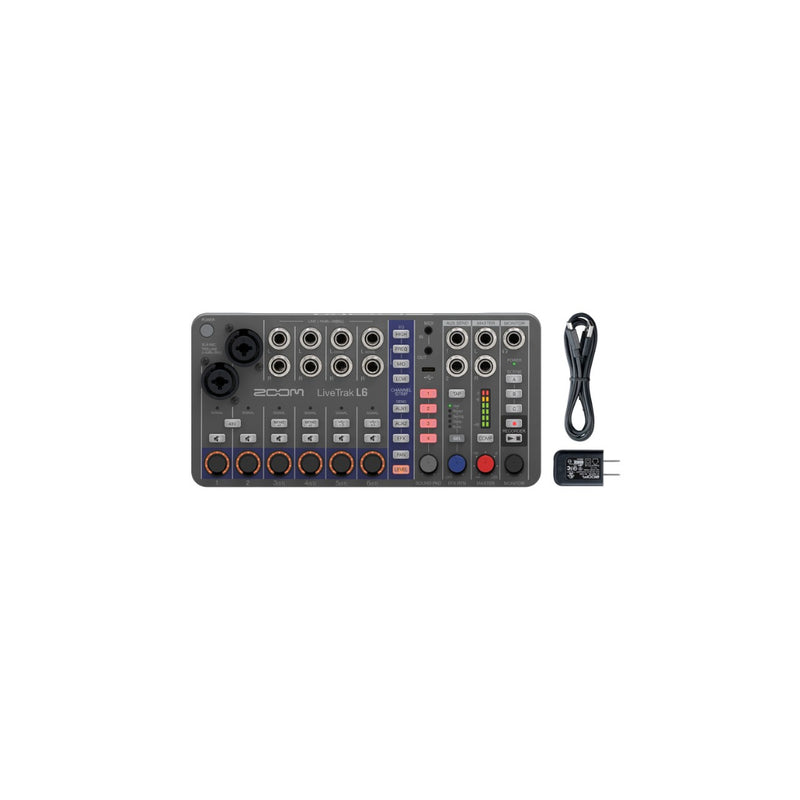 Mezcladora ZOOM L-6 10 Canales IN XLR TRS+4 Stereo