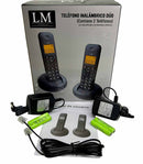 Teléfono Inalámbrico LM-1702-1 Negro Pantalla LCD de 3 líneas