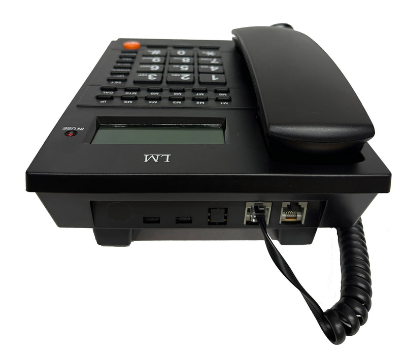Teléfono Alámbrico LM modelo LM-1801 Negro Entrada para Auriculares