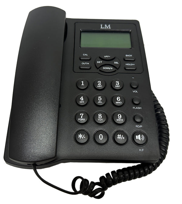 Teléfono Fijo LM modelo LM-1802 Secretarial negro Identificación avanzada de llamadas