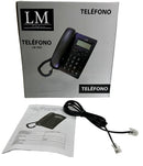 Teléfono Fijo LM modelo LM-1802 Secretarial negro Identificación avanzada de llamadas