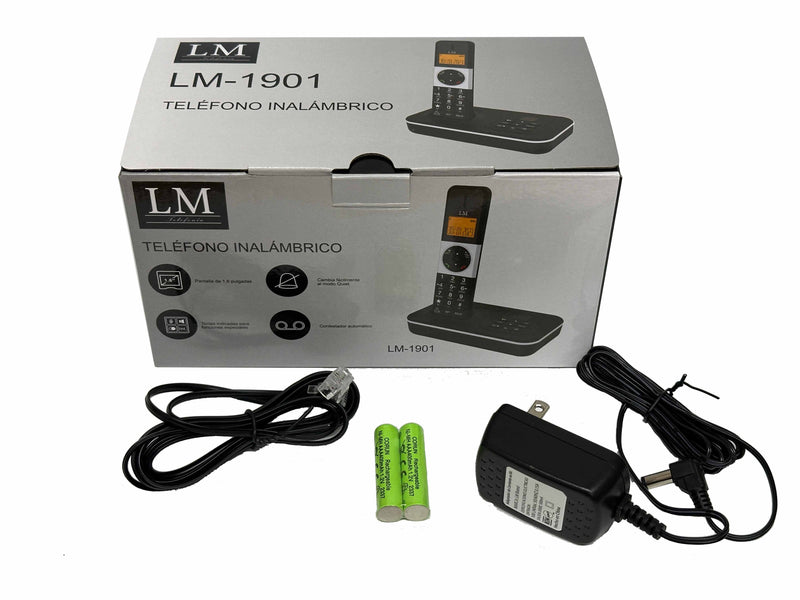 Teléfono Inalámbrico LM-1901 Negro con Contestadora