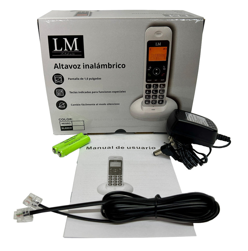 Teléfono Inalámbrico LM-521-2 Blanco Memoria para 30 números