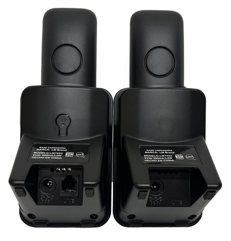Teléfono Inalámbrico LM-7002 Negro Set 2 Pantalla LCD