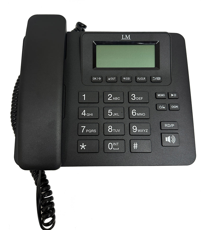 Teléfono Alámbrico LM-7502 Negro con extensión