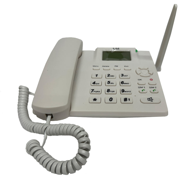 Teléfono Alámbrico LM-750 Blanco Red 2G, 3G y 4G Dual SIM
