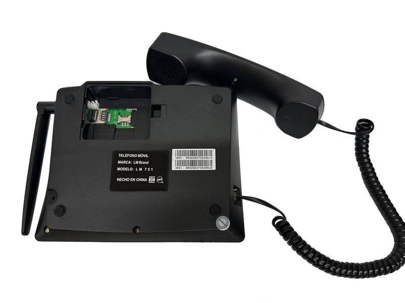 Teléfono Alámbrico LM-751 Negro Red 2G, 3G y 4G Dual SIM