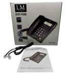 Teléfono Alámbrico LM modelo LM-1801 Negro Entrada para Auriculares