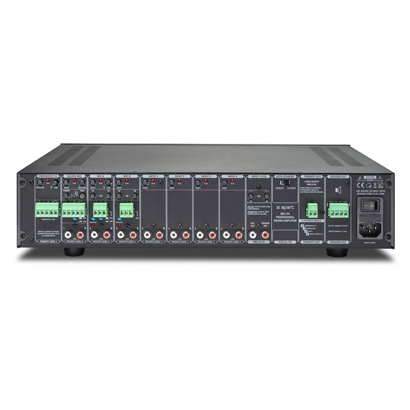 Amplificador Mezclador APART MA120 1 Zona 120W D-ALINP