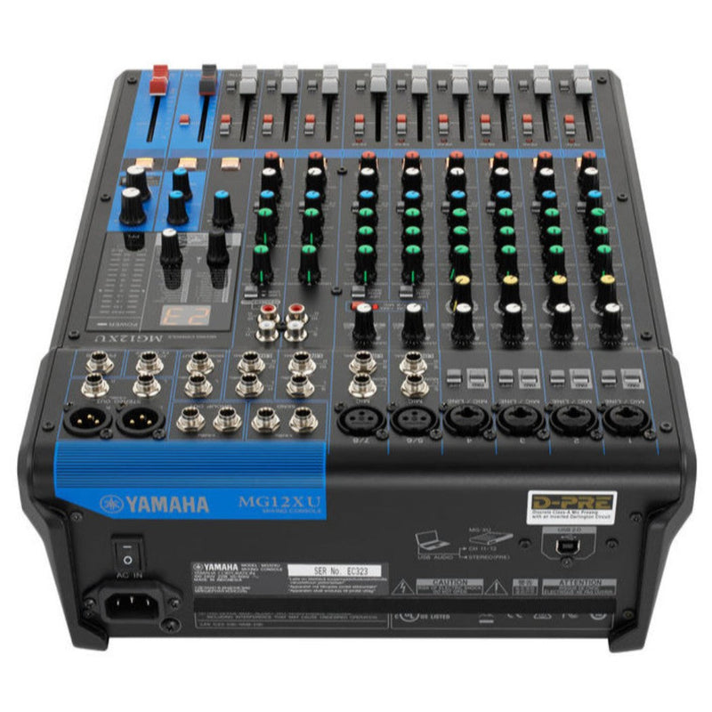 Mezcladora Pasiva YAMAHA MG12XU 12 Canales Efectos USB Fuente Phantom