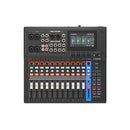 Consola de mezcla digital MGX12 Yamaha 12 Canales, Control táctil LCD, BT, Doble USB, Grabación Multipista microSD, Negro