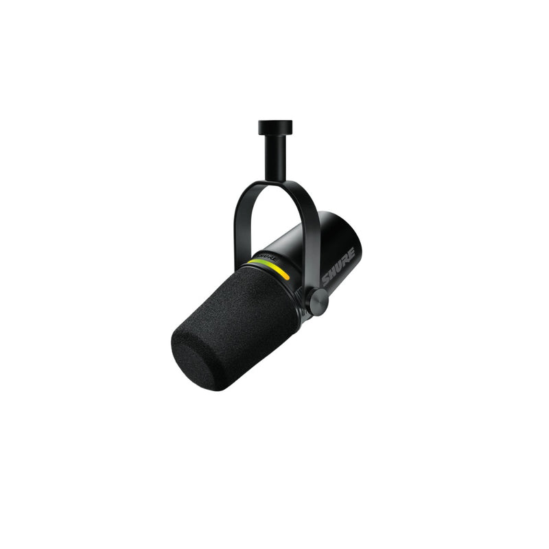 Micrófono dinámico Shure MV7+-K negro con salida USB-C y XLR, ideal para grabaciones de música y podcast