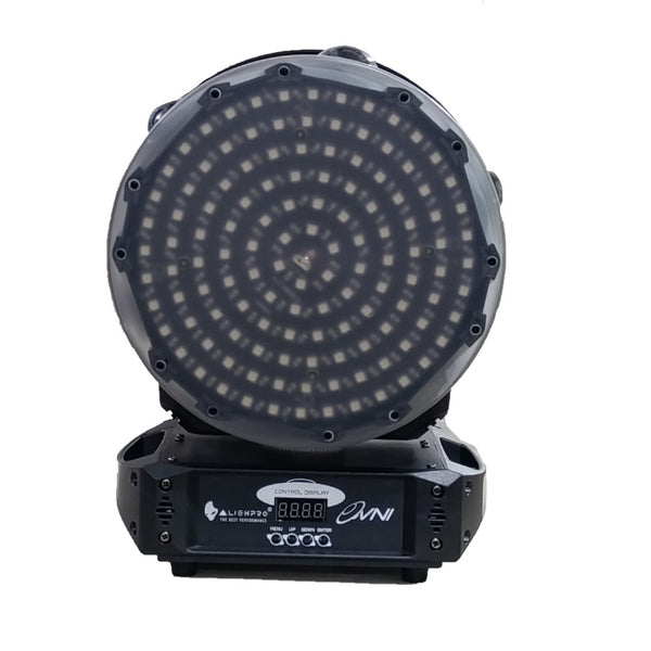 Cabeza Móvil ALIEN PRO OVNI 120W Rotación Infinita 360° IP20 RGBW + 3 Lasers rojos + 3 verdes