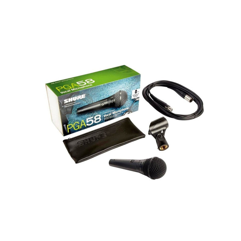 Micrófono Alámbrico SHURE PGA58-XLR Vocal Dinámico Cardioide