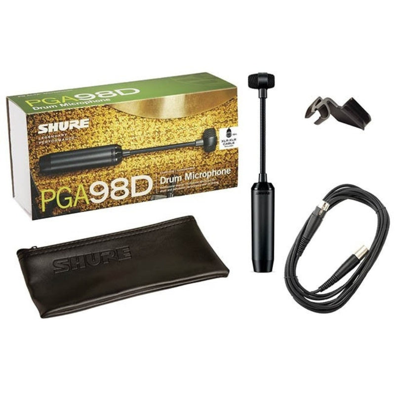 Micrófono para Percusiones Shure PGA98D-XLR Condensador de Cuello Flexible