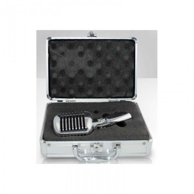 Micrófono SOUNDTRACK PRO-836 Alámbrico Retro Plata