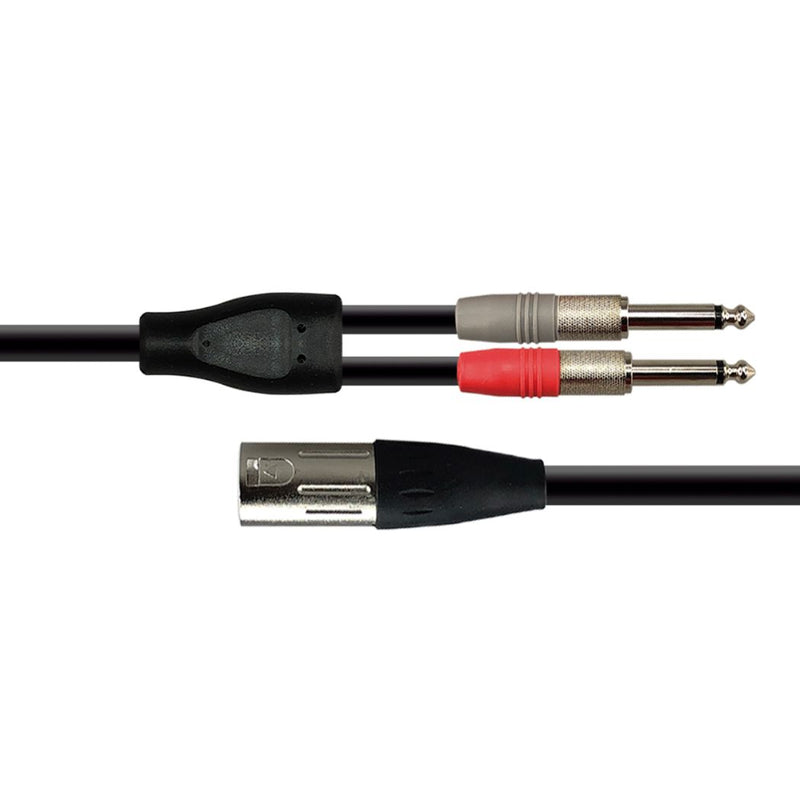 Cable para Audio XSS SC137 Negro 6.3X2 Mono a 1 Cannon Macho