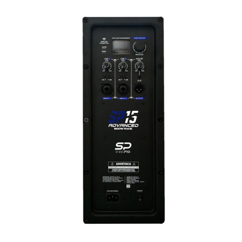 Bafle Amplificado SP15 ADVANCE ALIEN PRO, 600W RMS, 15", Bluetooth, XLR