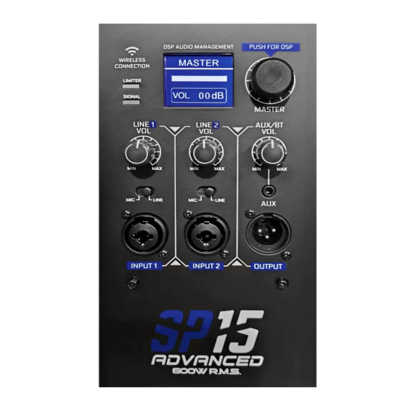 Bafle Amplificado SP15 ADVANCE ALIEN PRO, 600W RMS, 15", Bluetooth, XLR