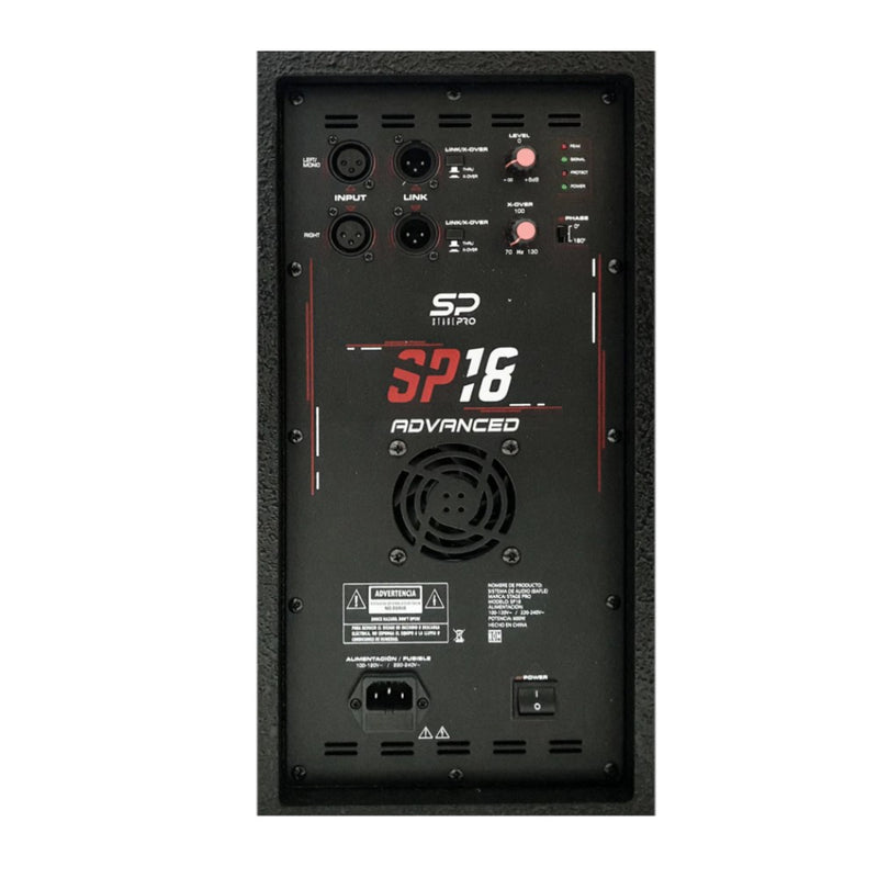 Subwoofer Activo SP18 ADVANCE ALIEN PRO, 600W RMS, 18", Clase D