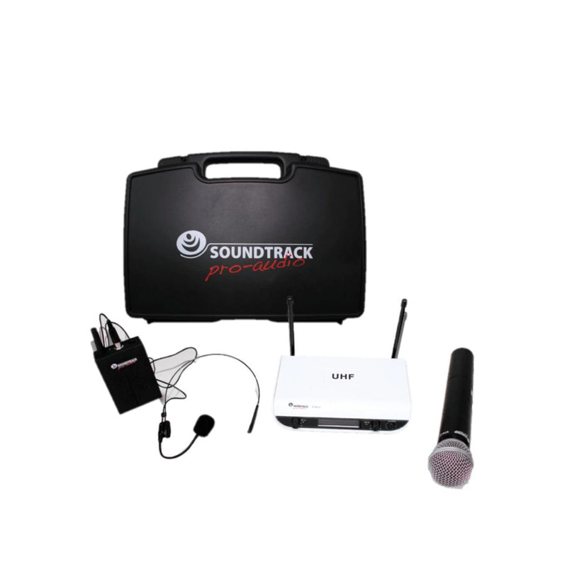 Micrófonos Inalámbricos SOUNDTRACK STW-27HUL Diadema, Solapa de Mano