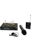Sistema de micrófono inalámbrico UHF Live Pro STW-33HUL con micrófono de mano, diadema y solapa para eventos y conferencias