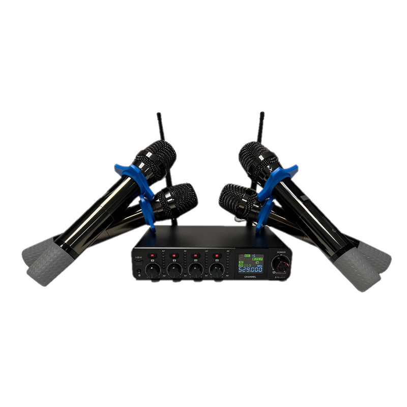 Sistema de Micrófonos Inalámbricos STW-401F SOUNDTRACK Frecuencias UHF, de 60 a 80 m de Alcance