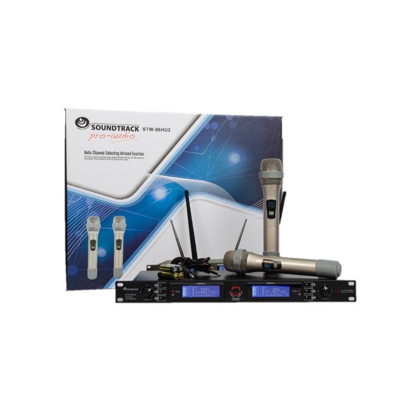 Micrófonos Inalámbricos SOUNDTRACK STW-86HU2 de Mano UHF Montable Rack