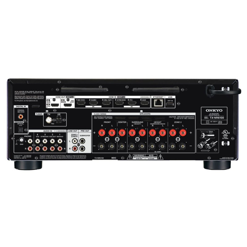 Receptor A/V ONKYO TX-NR6100 7.2 Ch 100W Wi-fi Bluetooth