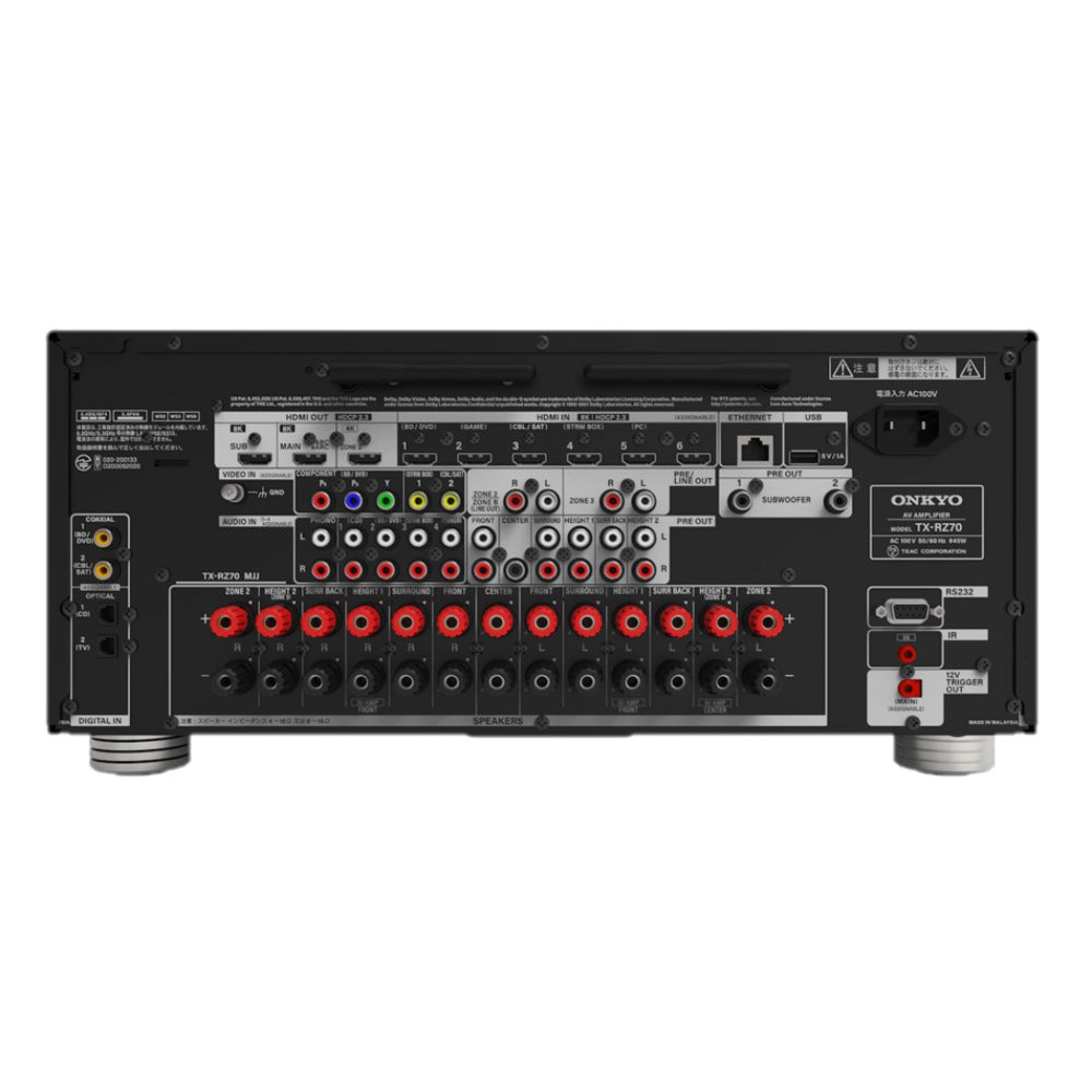 Receptor de Audio y Video ONKYO TX-RZ70 11.2 Ch, 140 W, Conexión Wi-fi