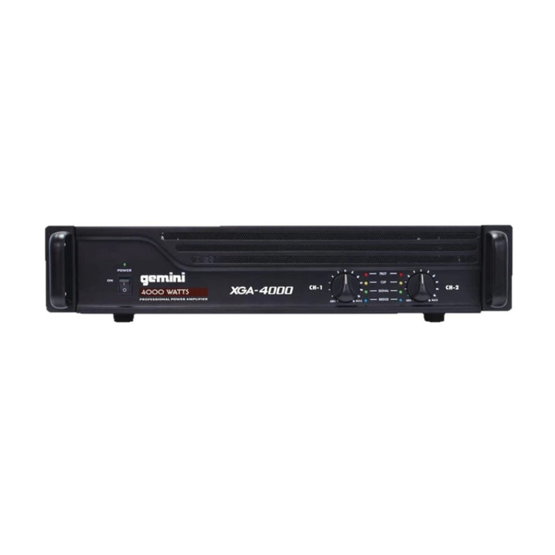 Amplificador Estéreo XGA-4000 GEMINI 2 Canales, XLR y RCA, 700W RMS