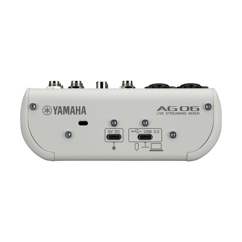 Mezcladora YAMAHA AG06MK2W Blanca/6 Canales/Android/iOS/+48 V/USB