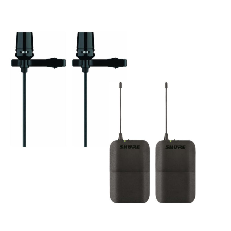 Set de micrófonos inalámbricos SHURE BLX188-CVL Cardioide/2 Micrófonos de Solapa