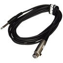 Cable Shure C15A para microfono con entrada Canon a Plug de 4.5 metros, ideal para equipos de sonido profesionales