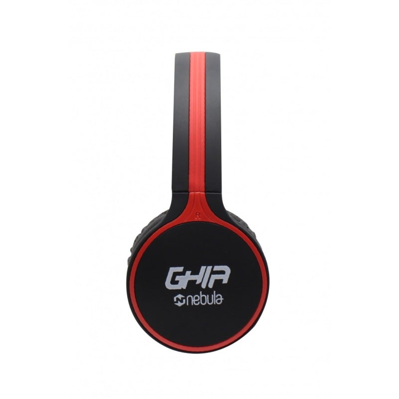Audífonos de diadema GHIA GAC-104 negro-rojo/Bluetooth 4.2