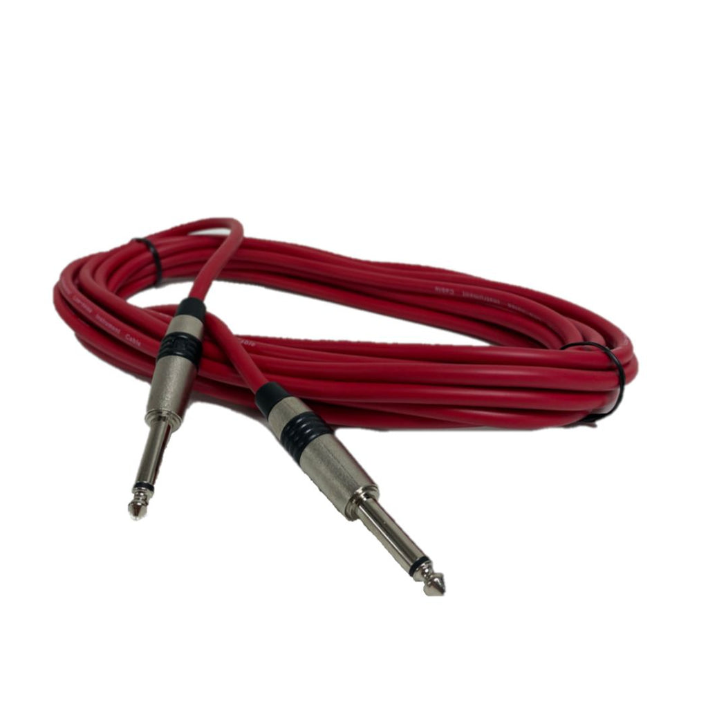 Cable reforzado para guitarra 15 pies CM-12 color Rojo