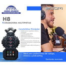 Grabadora Portátil ZOOM H8 6 Entradas XLR SDXC hasta 512G
